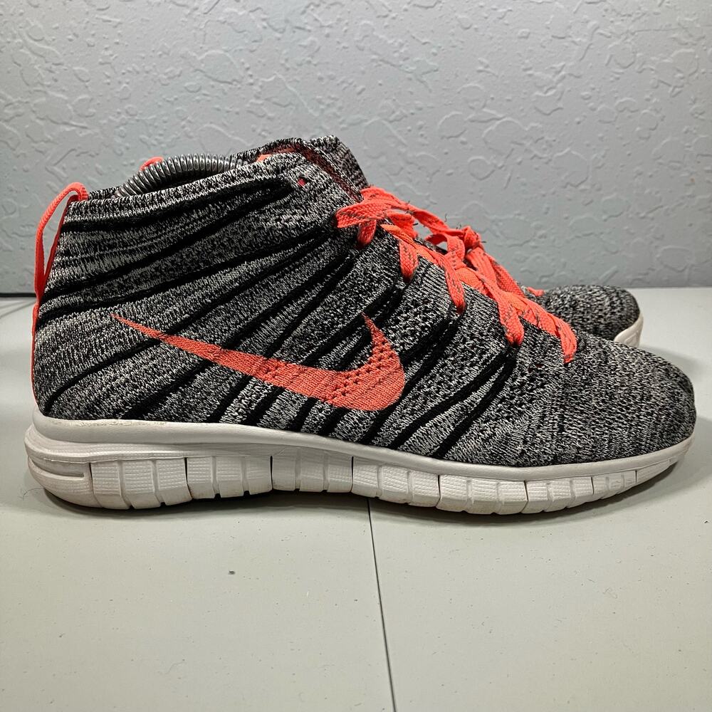 Nike Free FlyKnit Chukka Black Mango Women's Size 7.5 Running Shoes